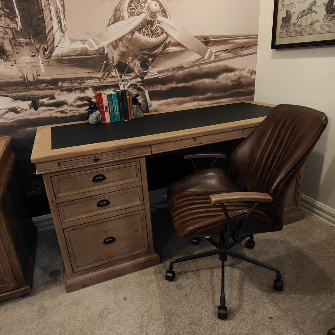 Settler's Office 6 Drawer Desk - Sundred Wheat image 3